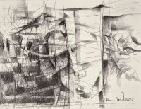 A. S. Rind, 24 x 34 Inch, Charcoal On Paper, Figurative Painting, AC-ASR-752